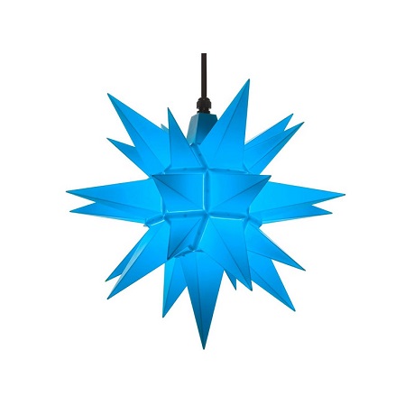 Moravská hvězda A4 modrá, plast, 40 cm